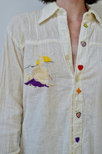 Gauzy Embroidered Western Shirt