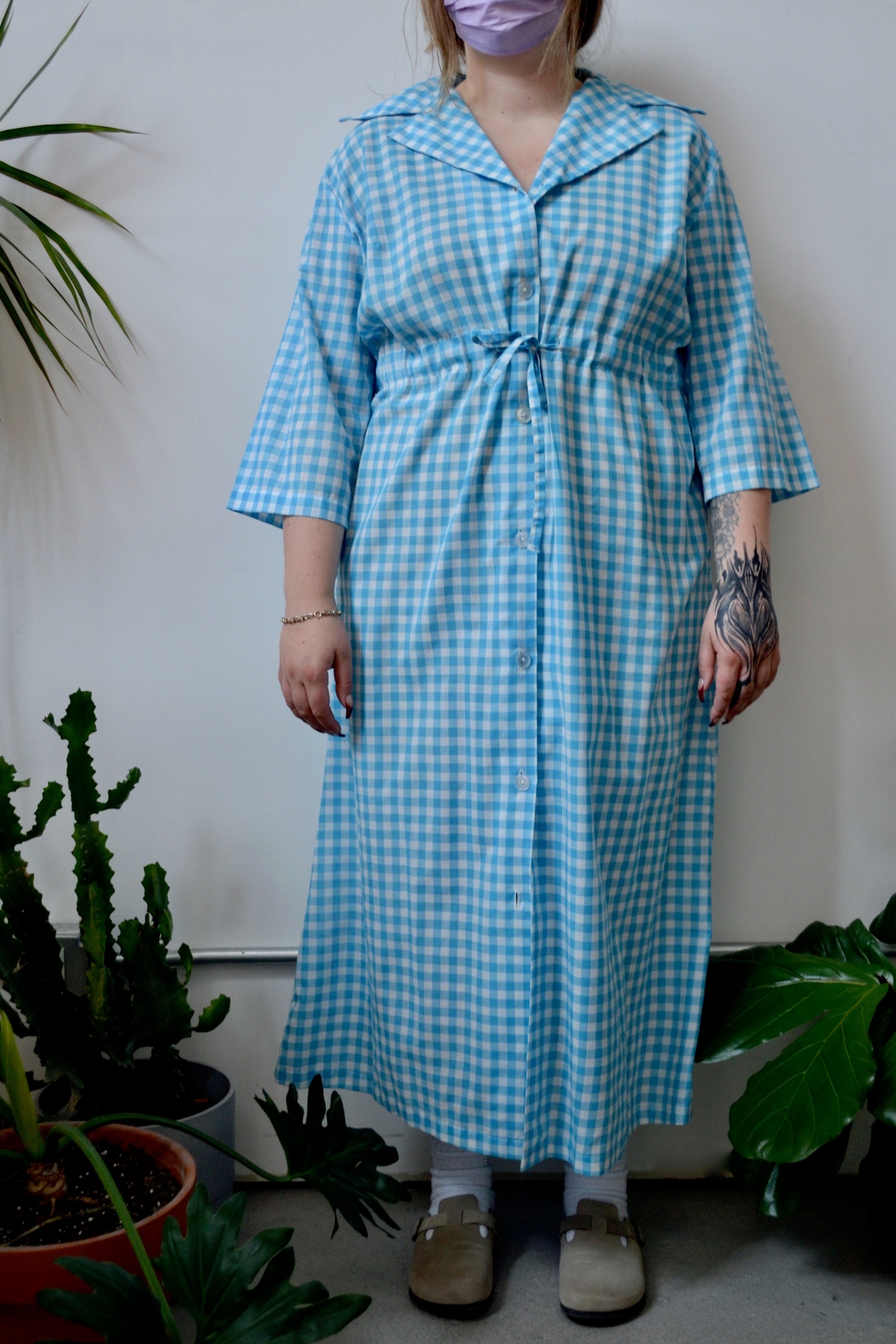 Gingham House Dress/Robe