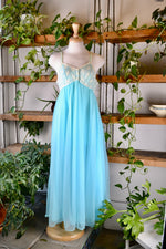 Aqua Nylon Night Gown