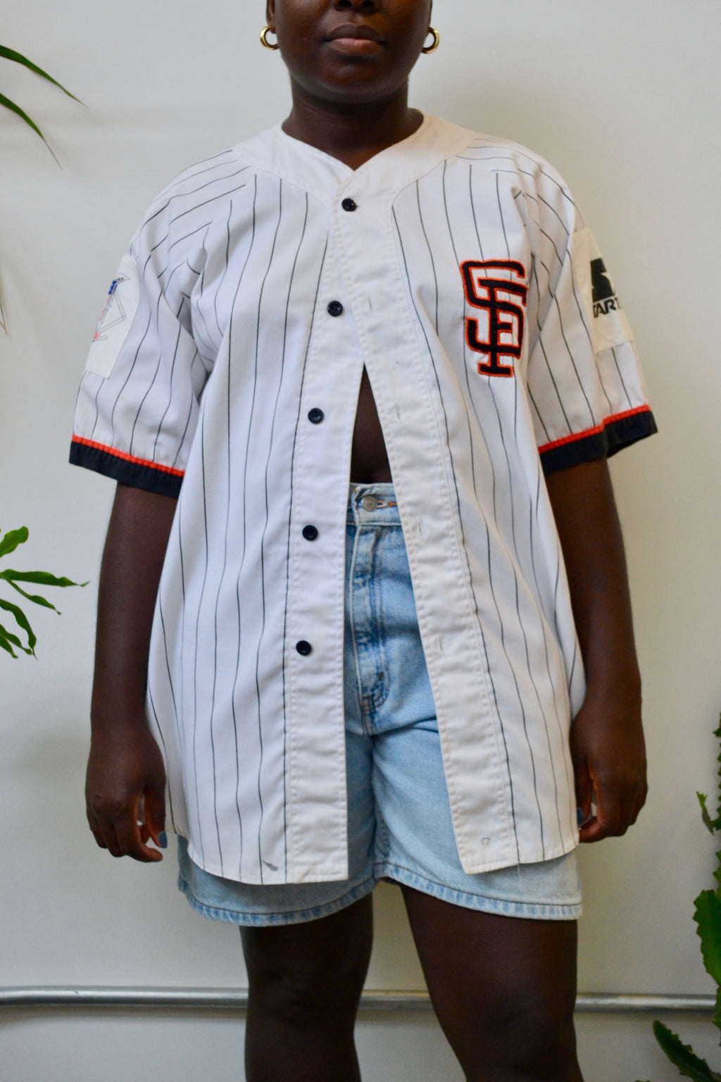 Giants Pinstripe Starter Jersey