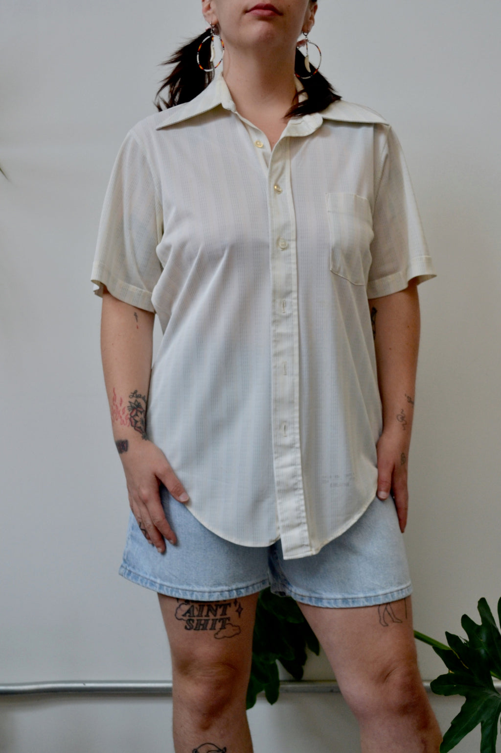 Cream Towncraft Button Up