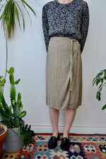 DKNY Linen Wrap Skirt