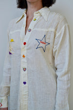 Gauzy Embroidered Western Shirt