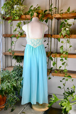 Aqua Nylon Night Gown