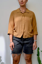 Ochre Silk Blouse