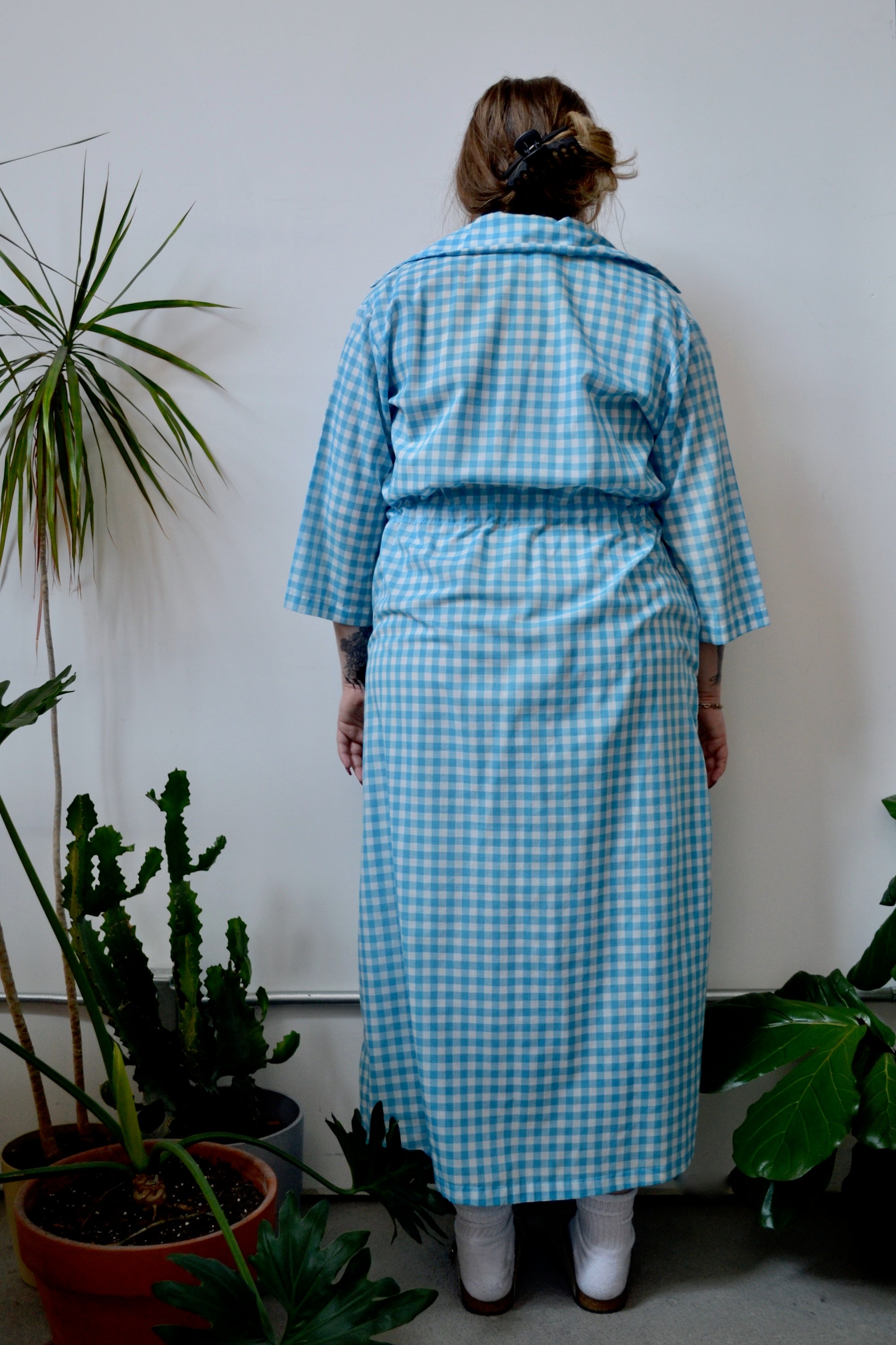 Gingham House Dress/Robe