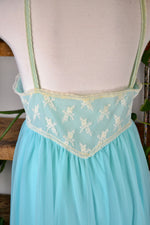 Aqua Nylon Night Gown