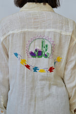 Gauzy Embroidered Western Shirt