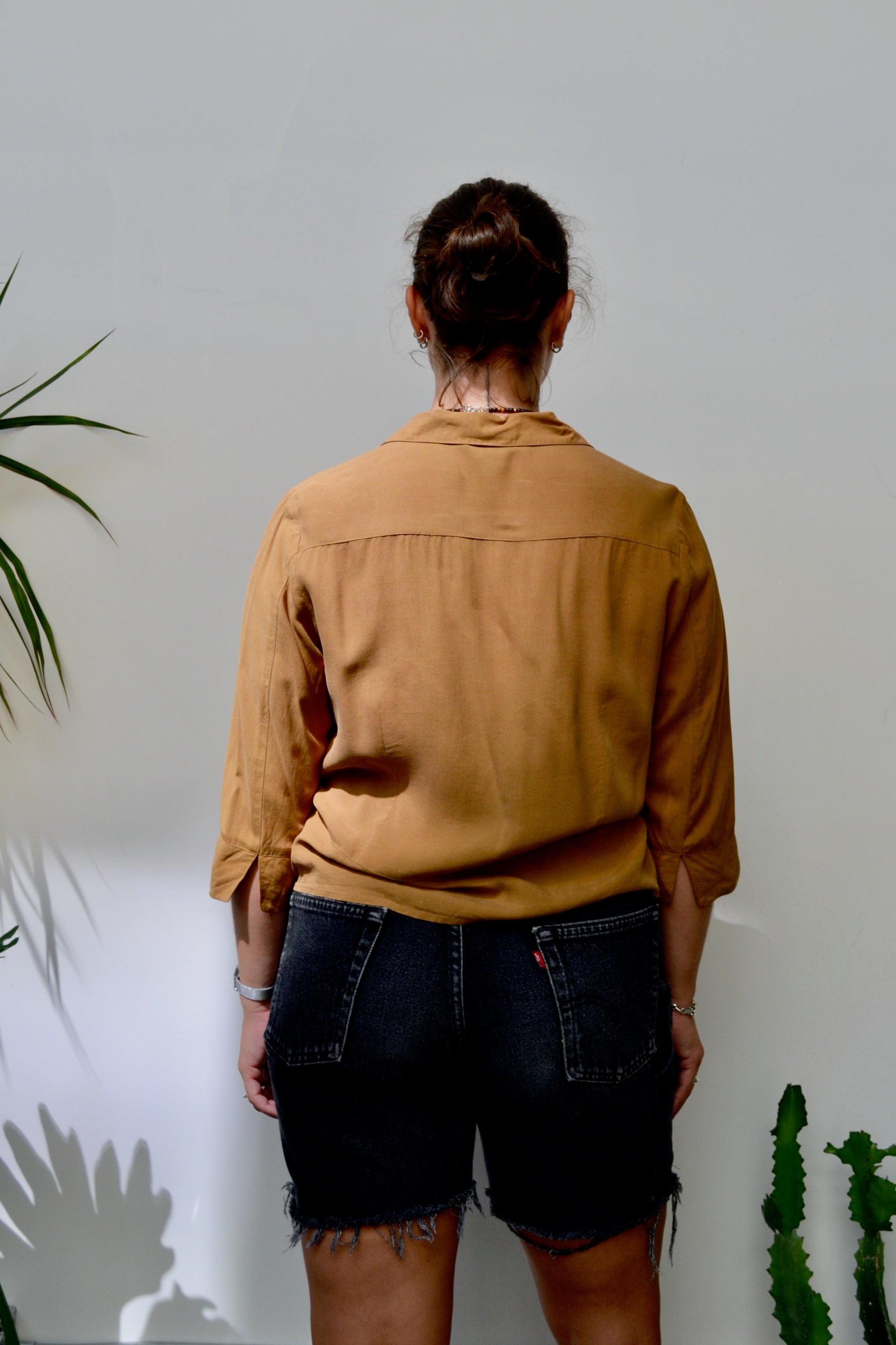 Ochre Silk Blouse