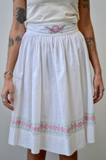 Embroidered Cotton Circle Skirt