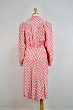 Pink Patterned 40s/50s Dress