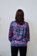 Paisley Mock Neck Blouse