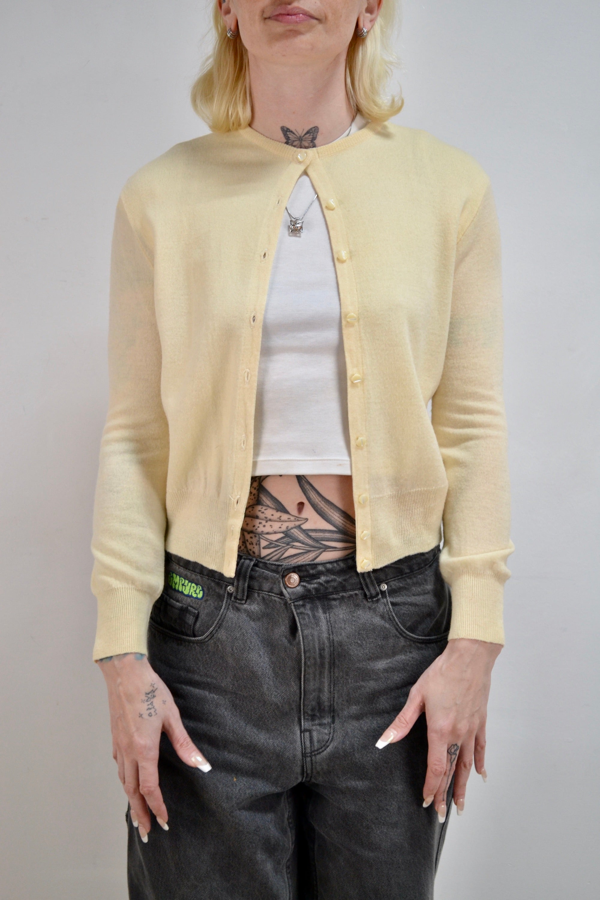 Vintage Cream Wool Cardi