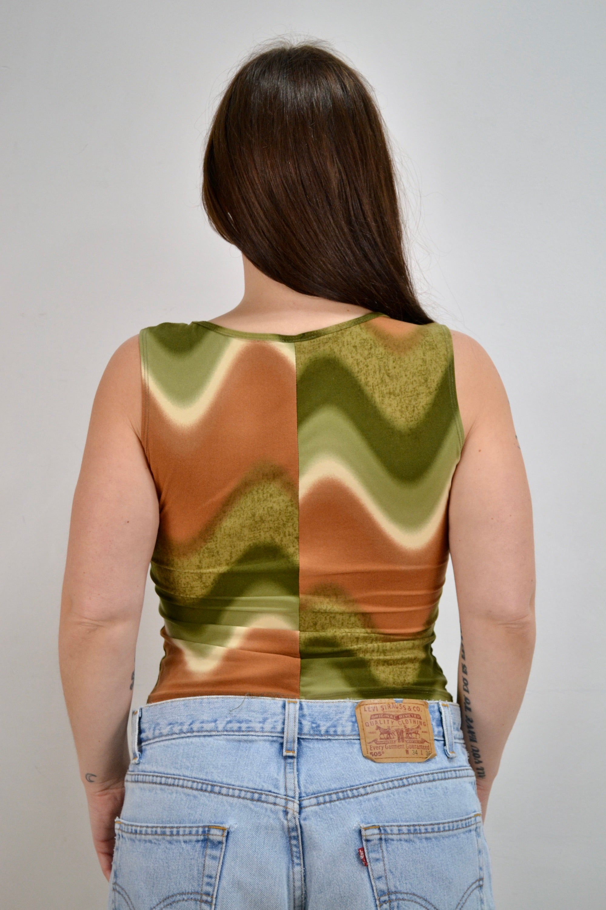 Earthy Chevron Stretchy Tank