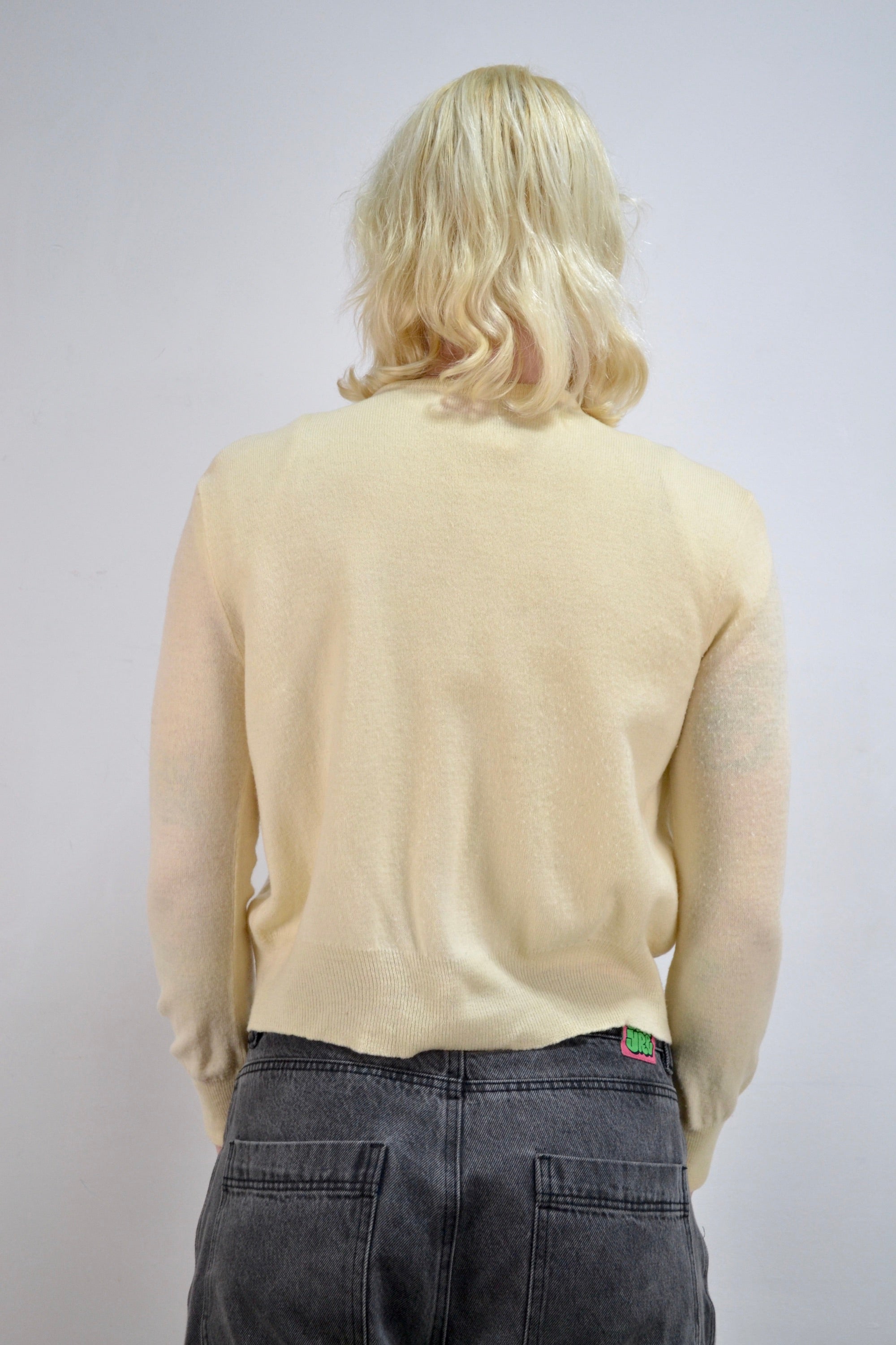 Vintage Cream Wool Cardi