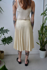 Highland Queen Cream Pleated Midi Skirt