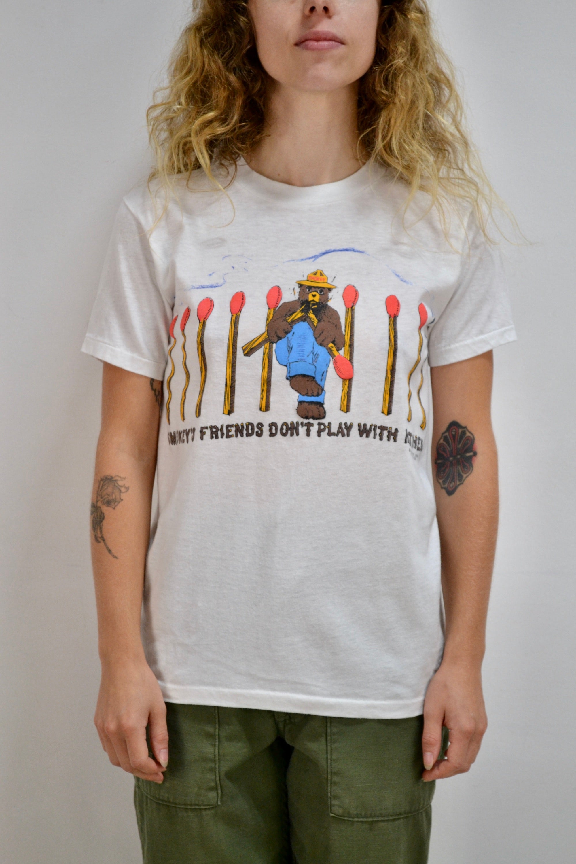 Smokey's Friends Don't Play With Matches Tee