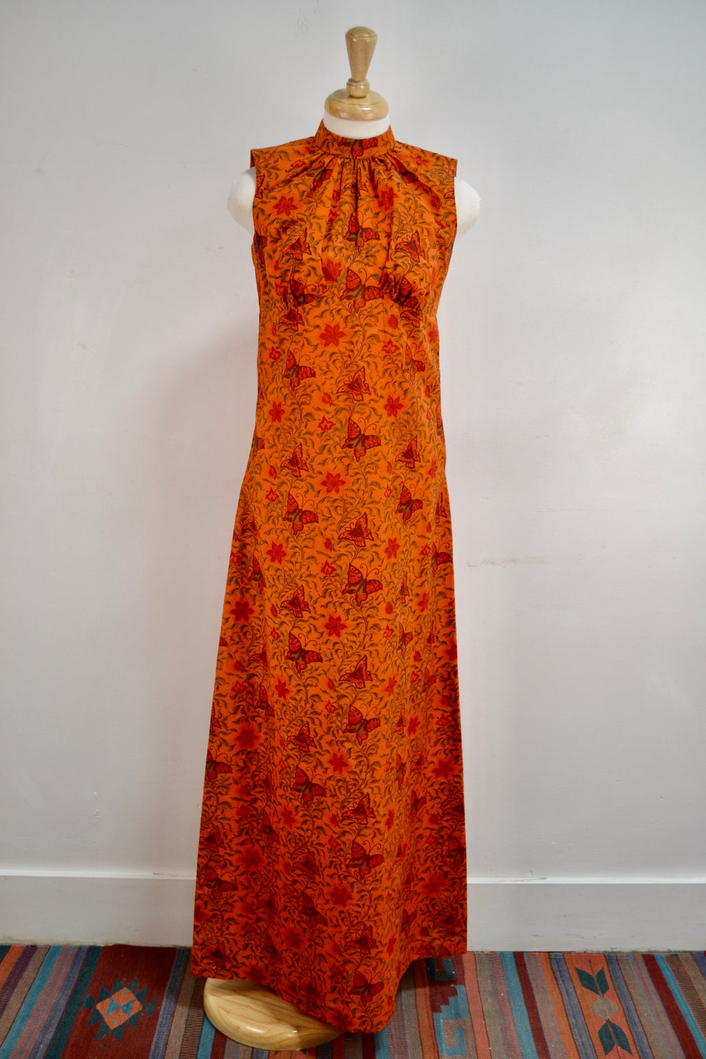 Vintage Orange Butterfly Maxi