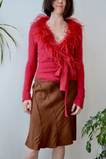 Strawberry Betsey Angora Wrap Sweater