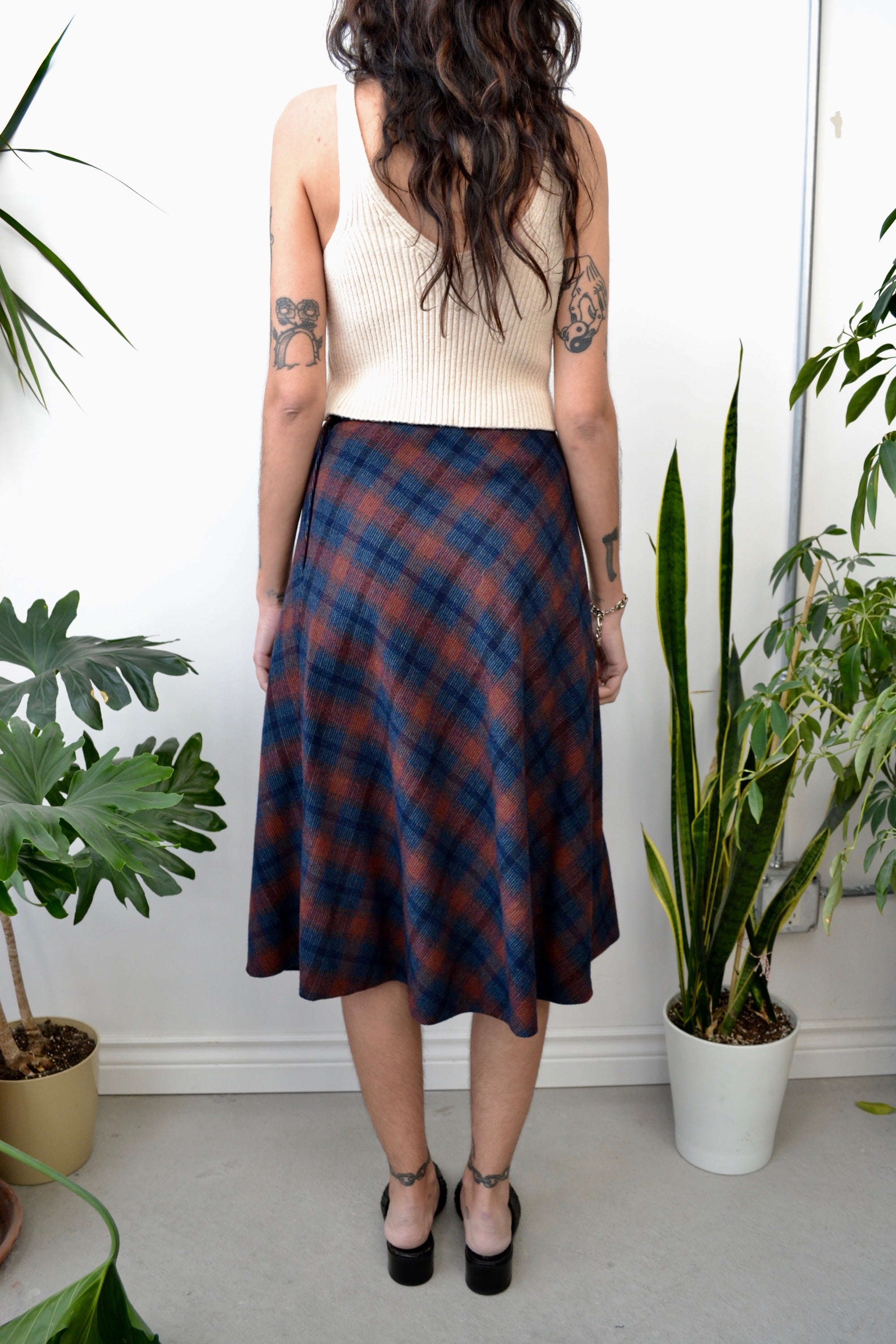 Seventies Plaid Skirt