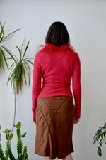 Strawberry Betsey Angora Wrap Sweater