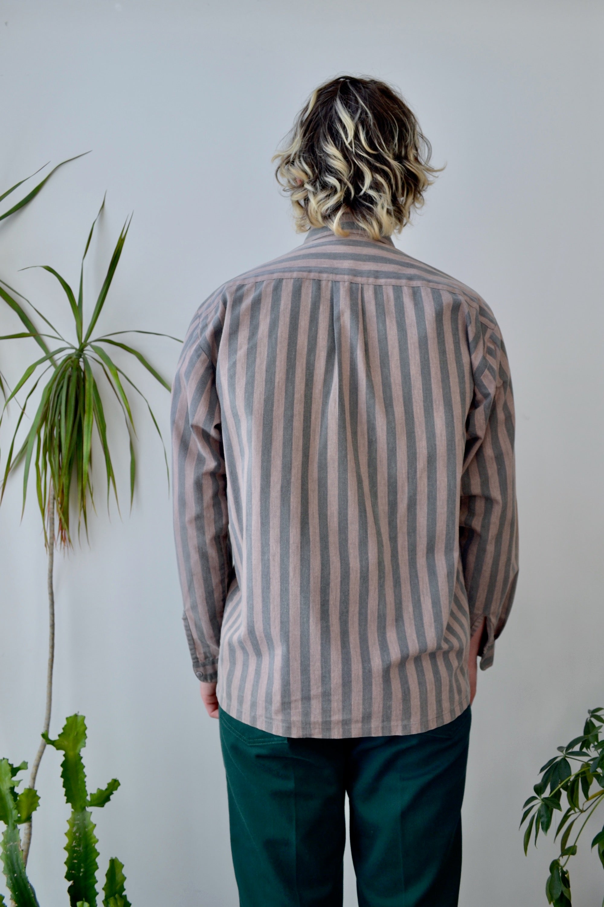 Striped Eighties Button Up