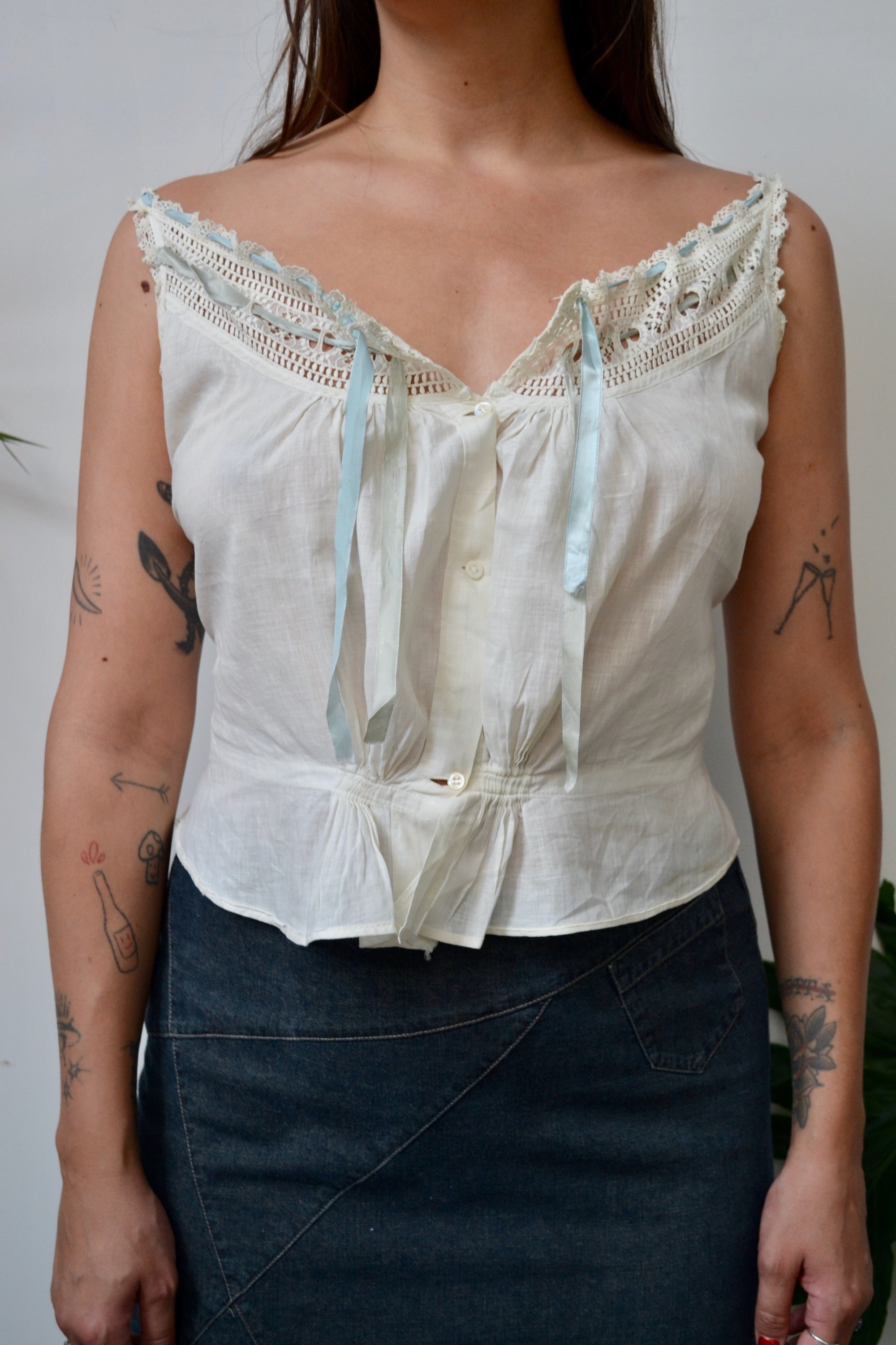 Adorable Antique Lace Top