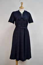 Fifties Navy Blue Dress