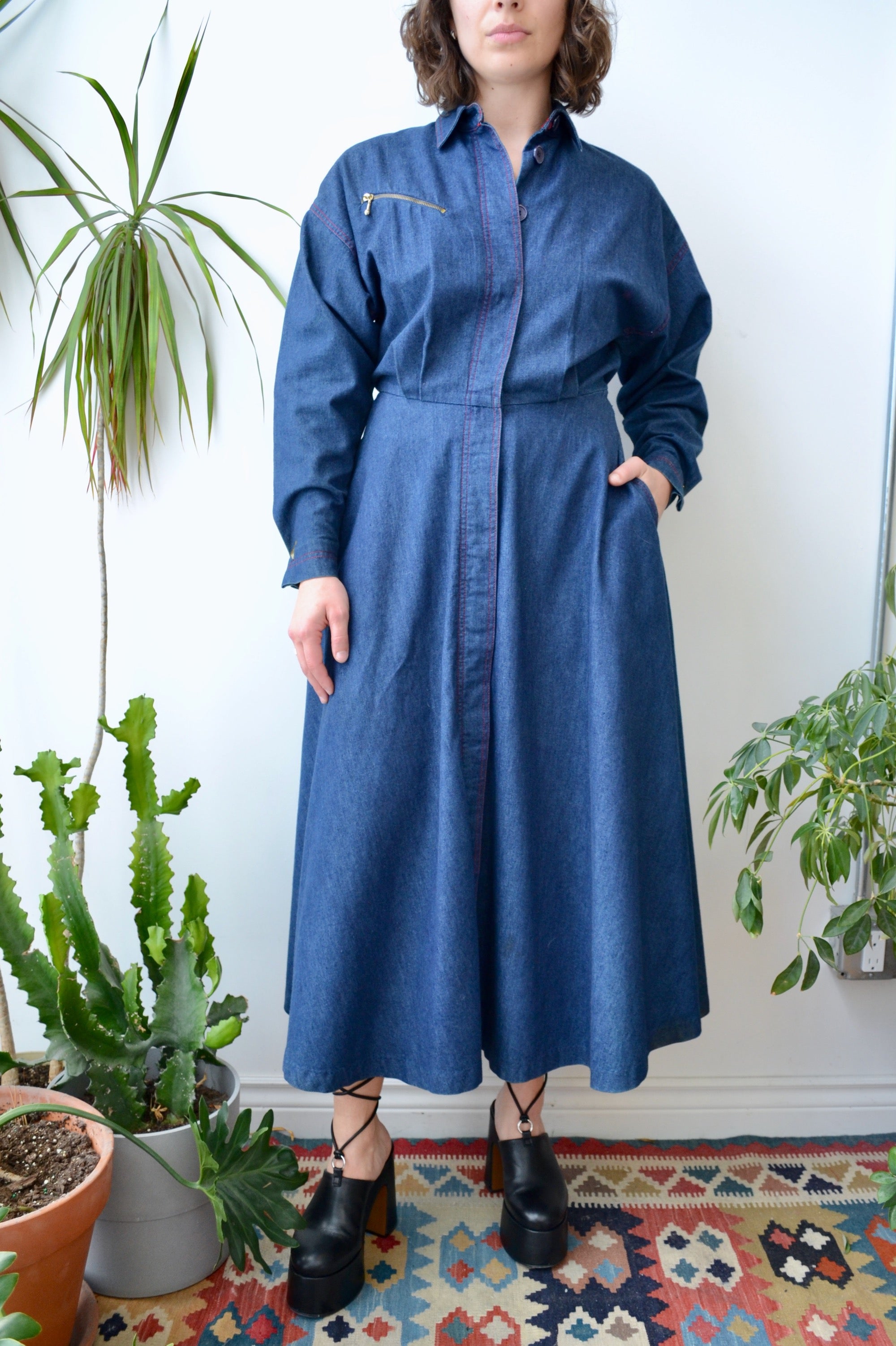 Eighties Denim Shirtdress