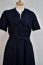 Fifties Navy Blue Dress