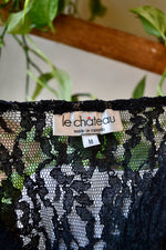 Slinky Black Crochet Lace Maxi