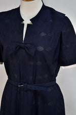 Fifties Navy Blue Dress
