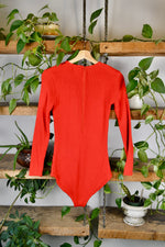 70s Knit Acrylic Floral Bodysuit