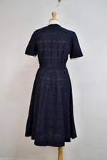Fifties Navy Blue Dress