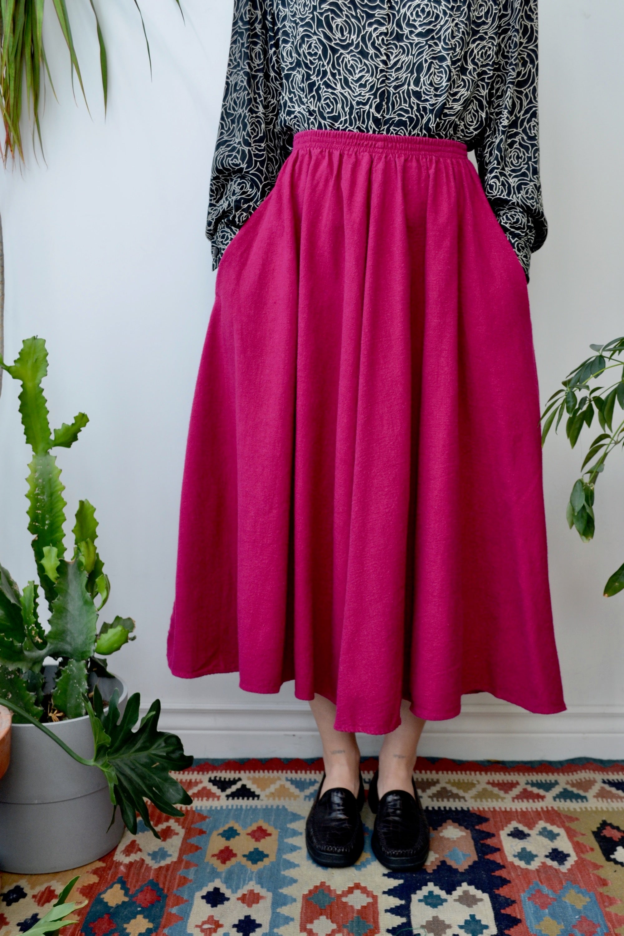 Berry Cotton Skirt