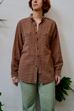 Textured Gingham Button Up