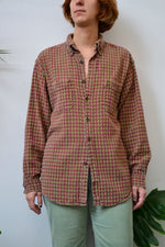 Textured Gingham Button Up