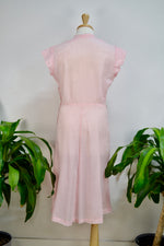 Vintage 40s/50s Pink Sheer Overlay Dress