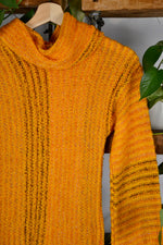 Slouchy 70s Harvest Gold Knit Sweater