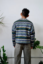 Slit Collar Nordic Sweater