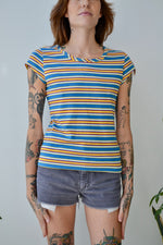 70s Striped Baby Tee