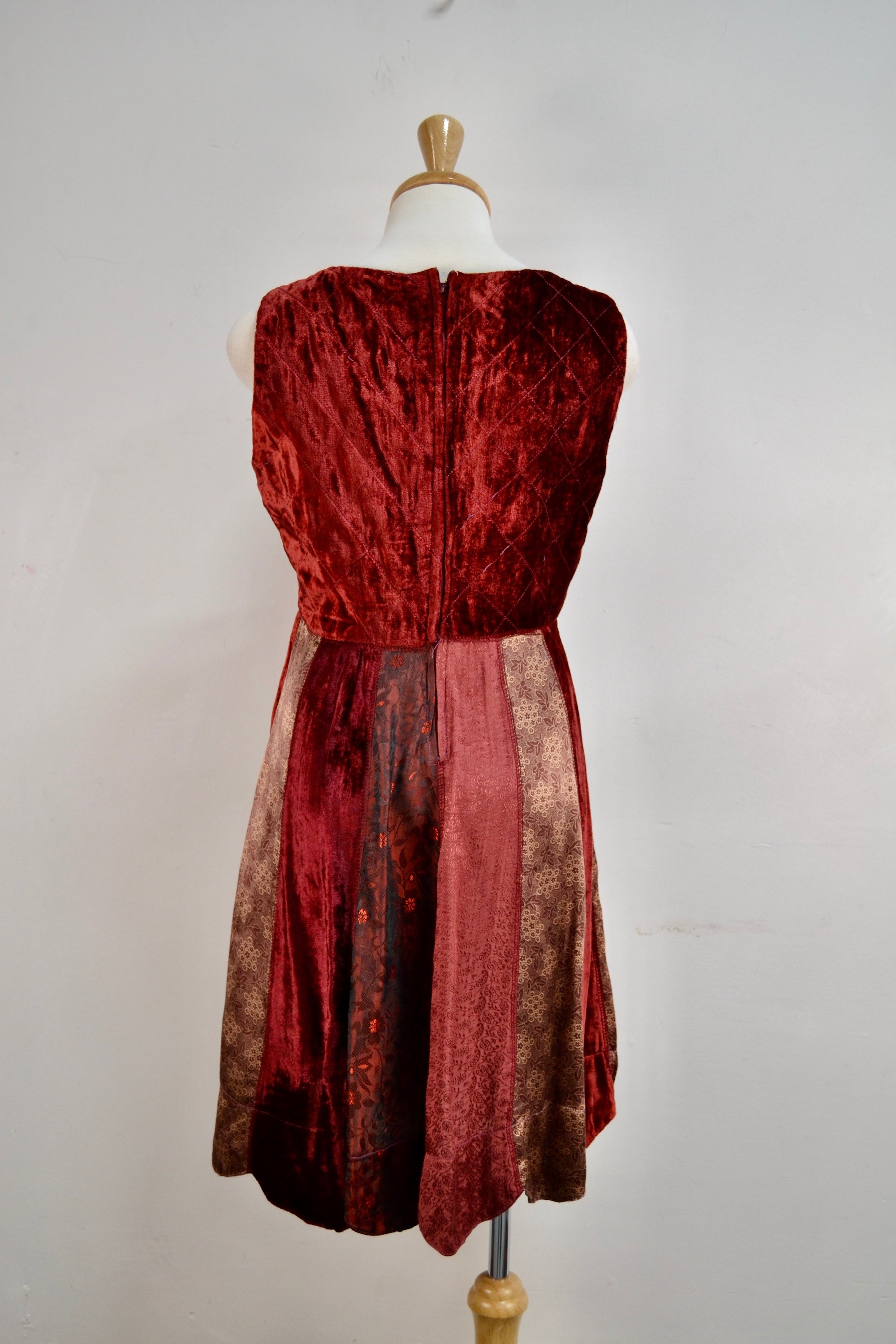 Nineties Velvet Patchwork Dress
