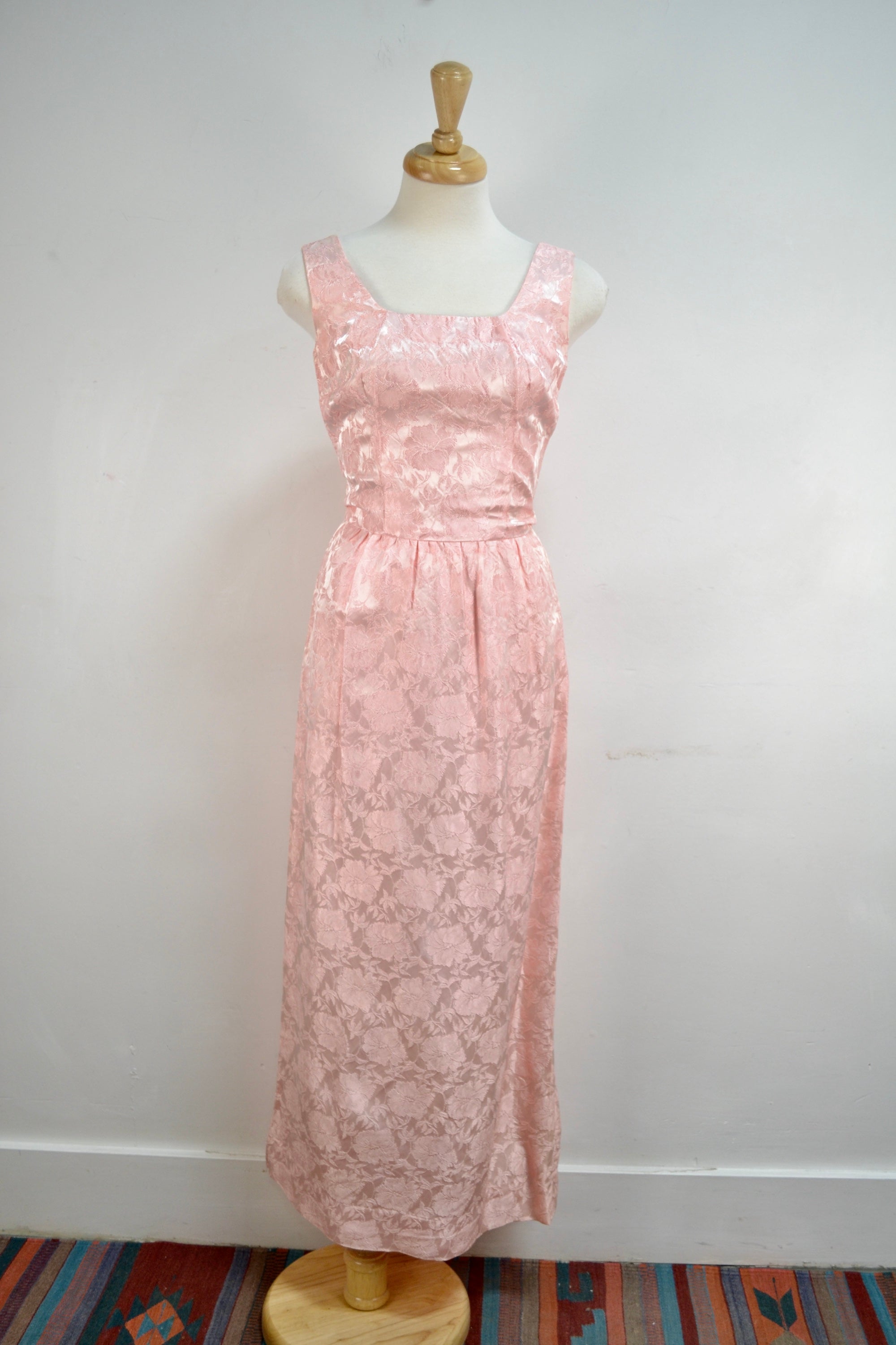 Vintage Pink Jacquard Maxi