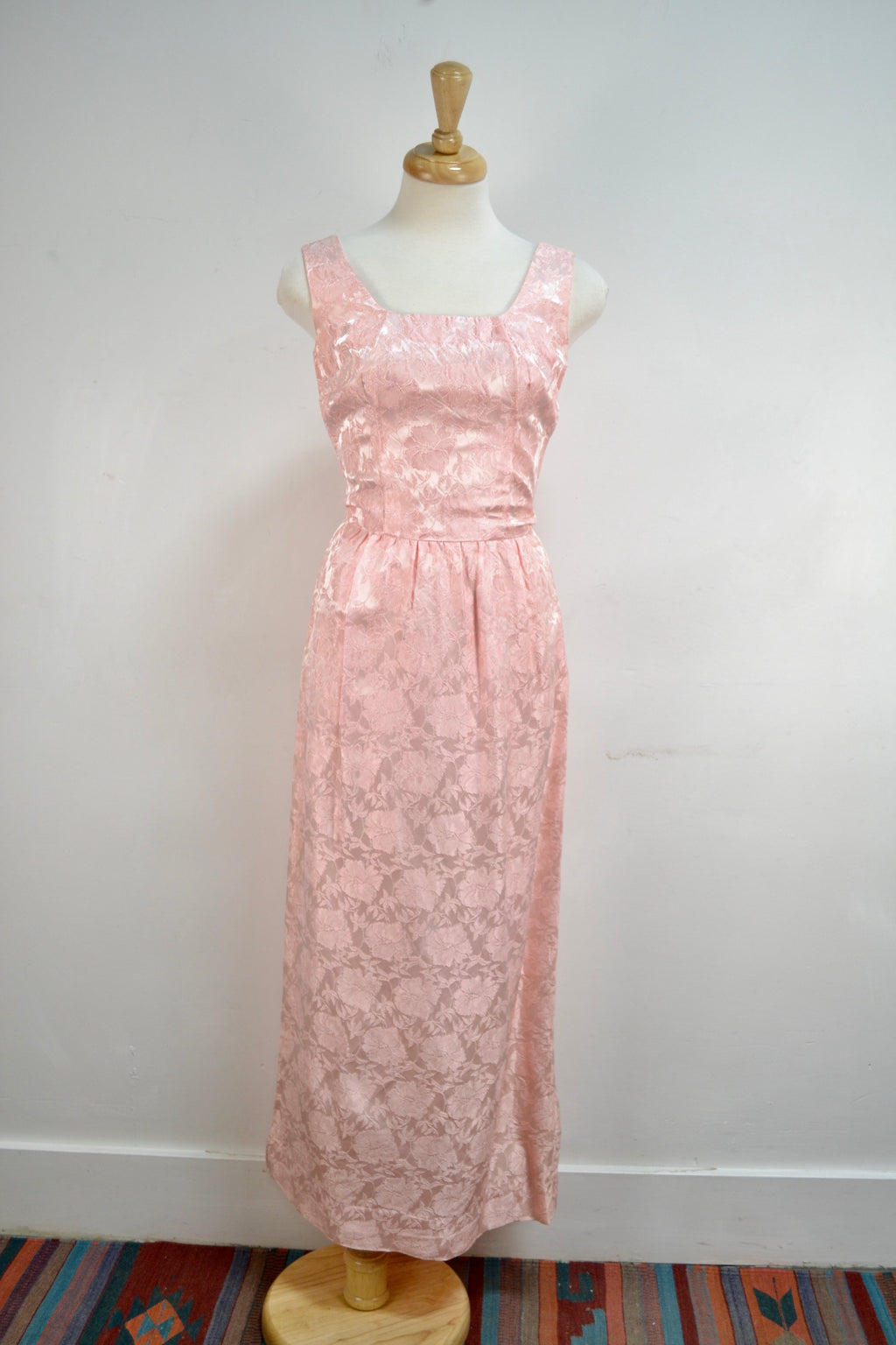 Vintage Pink Jacquard Maxi