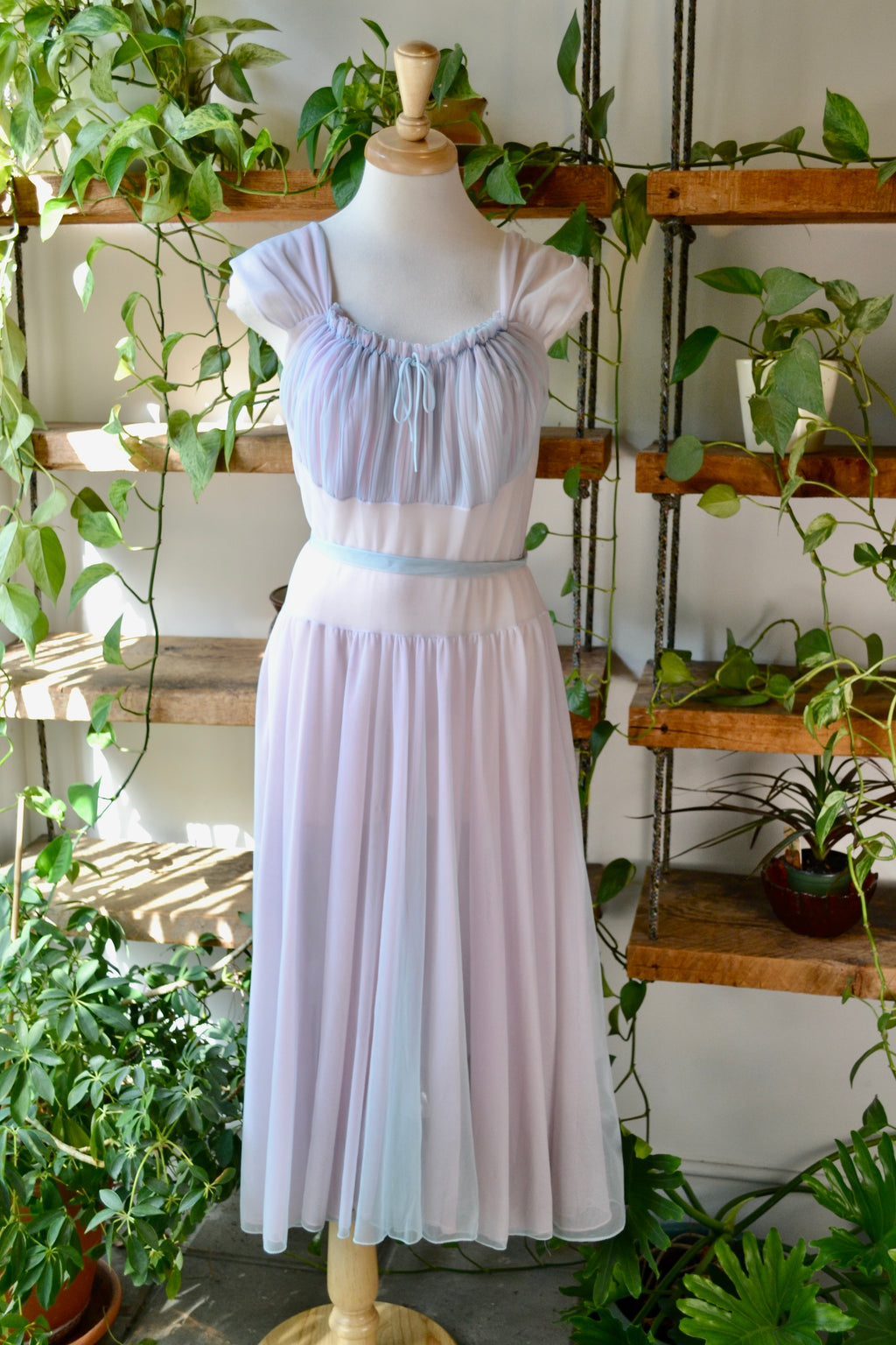 Cotton Candy Nylon "Rest Wear" Lounge Dress