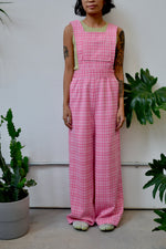 Bubble Gum Plaid Overalls