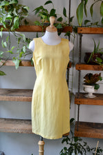 90s/00s Pastel Yellow Wiggle Dress