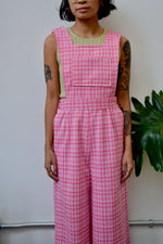 Bubble Gum Plaid Overalls