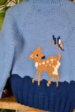 Youth Mary Maxim Fawn Knit Cardigan