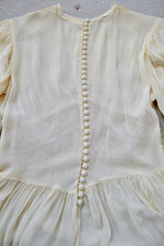 1930s/1940s Cream Sheer Wedding Gown